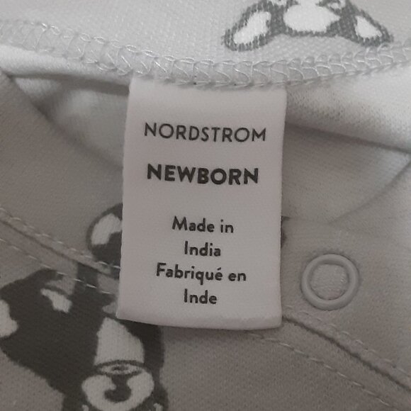 NEWBORN ONE PIECE, FOOTIE,  BULL DOG PRINT - Picture 3 of 6